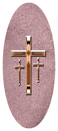 Bronze 3 Crosses Shimmer Orchid